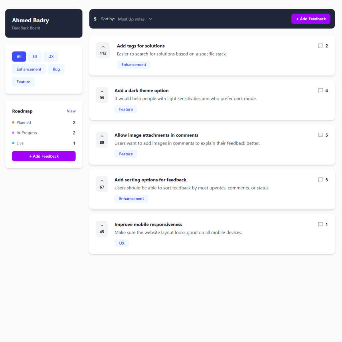 Product Feedback preview 1